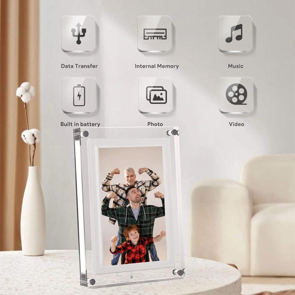 Acrylic Digital Photo Frame IPS Display Digital Album Gift Slideshow Frame Home Decor