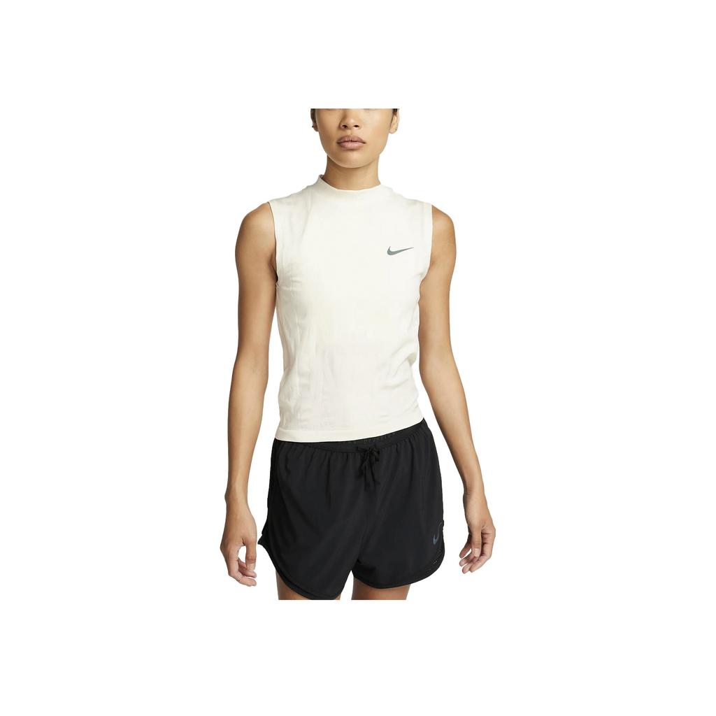 New Nike Sleeveless Sports Shirts Women's Ivory FB7631-110
