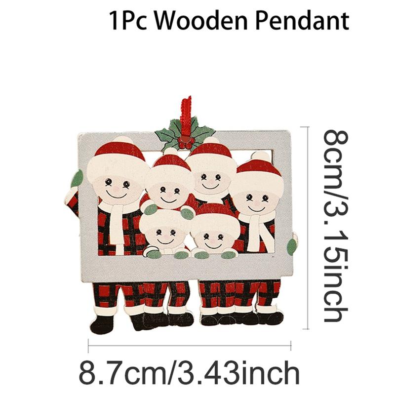 DIY Christmas Family Pendant Merry Christmas Decorations for Home Navidad 2026 Christmas Tree Hanging Ornament New Year 2026