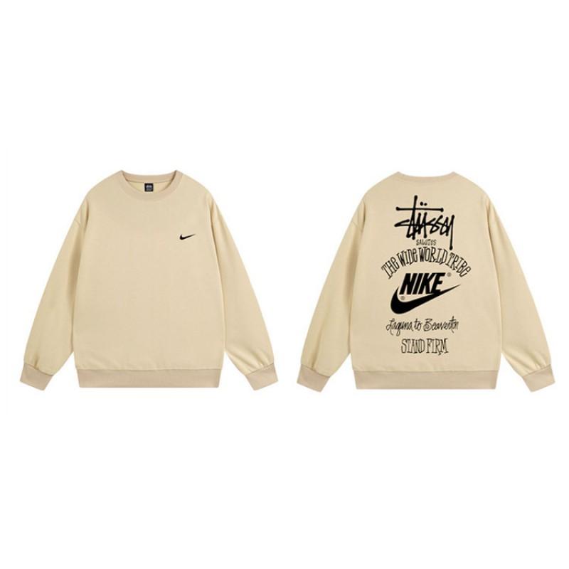 Unisex Oversized Crewneck Fleece-Lined Cotton Sweatshirt With Dice Letter Print Winter Casual Wear