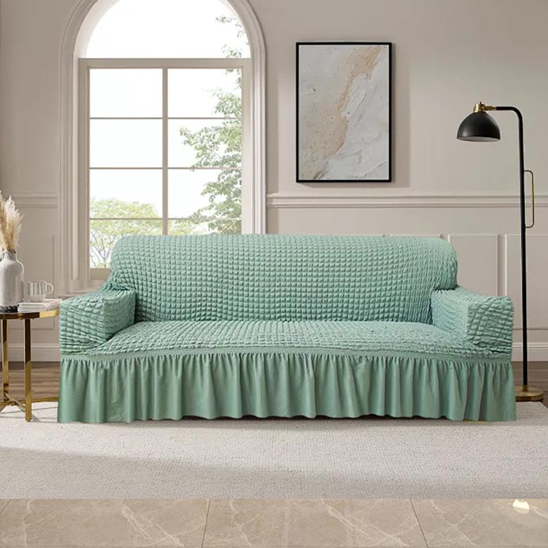 Elastic Sofa Cover All Inclusive Seersucker Sofa Cover Elastic Sofa Cushion Universal Dust Proof Sofa Cover for All Seasons