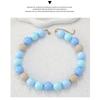Candy Color Beaded Acrylic Round Bead Choker Necklace For Women Cute Handmade Jewelry