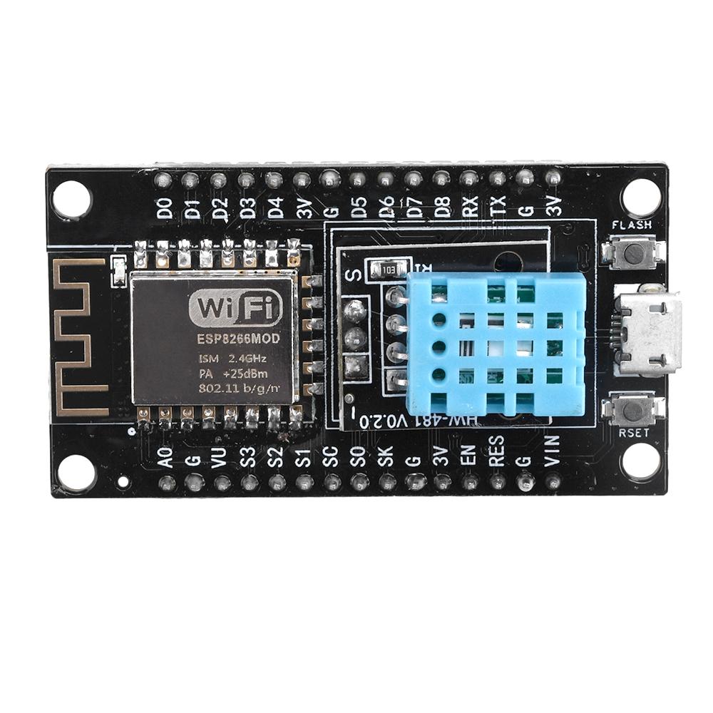 

ESP-12F ESP8266 NodeMCU Development Board Integrates DHT11 Temperature Humidity Sensor CH340 Type-C/Micro/Mini USB for Arduino