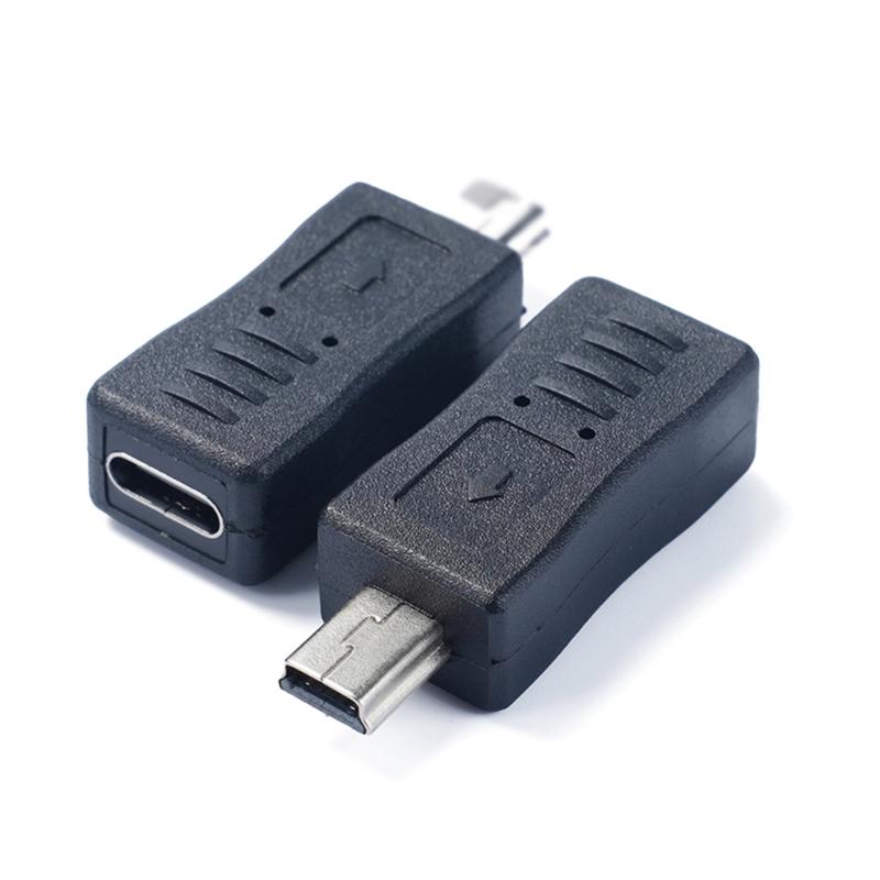 Type-C Female to Mini USB Male Adapter Portable Connector Support Charging and Data Transfer USB C to Mini USB Converter
