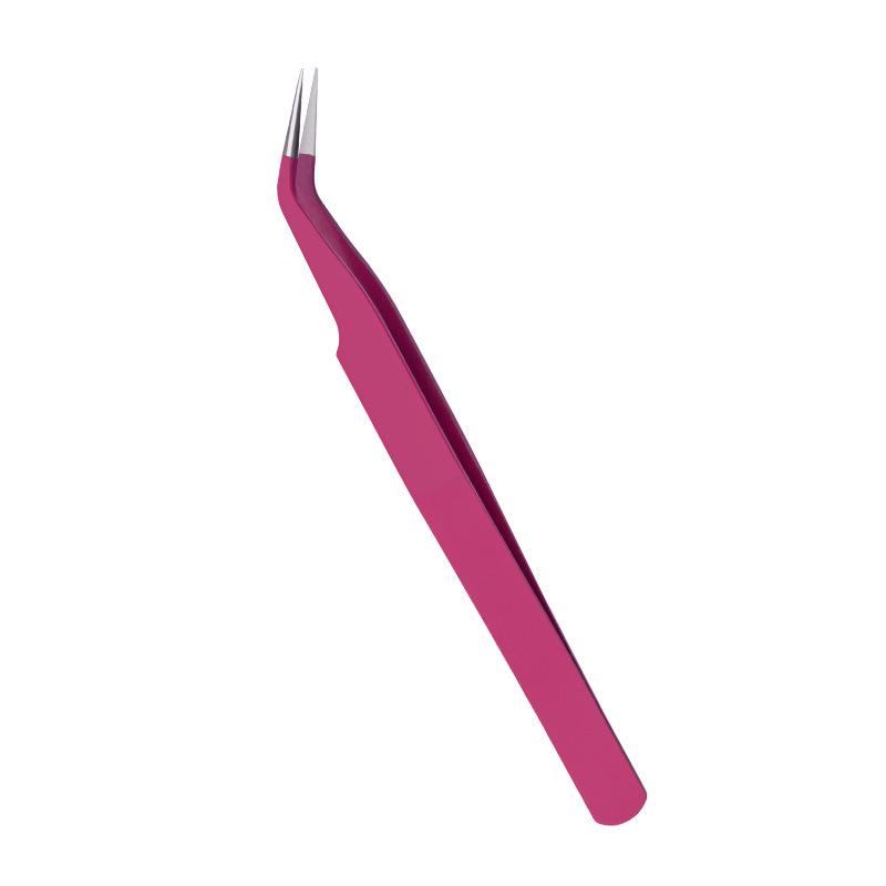 Nerezová ocel Zahnutá špička Pinzeta na prodlužování řas - Vysokohustotní Páv Motýl Kvetoucí Klip