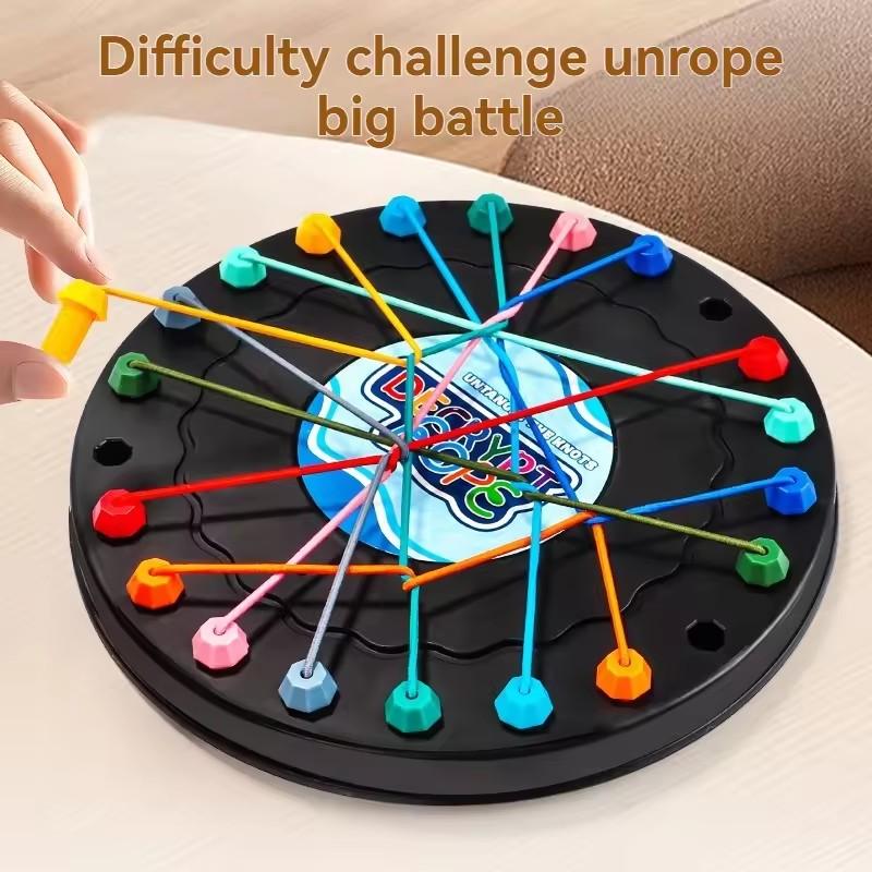 Sfida dell'Intreccio di Corde Giocattolo Educativo Gioco da Tavolo Puzzle Nodi di Corda Pensiero Logico Gioco da Tavolo Giocattolo Interattivo Genitore-Figlio