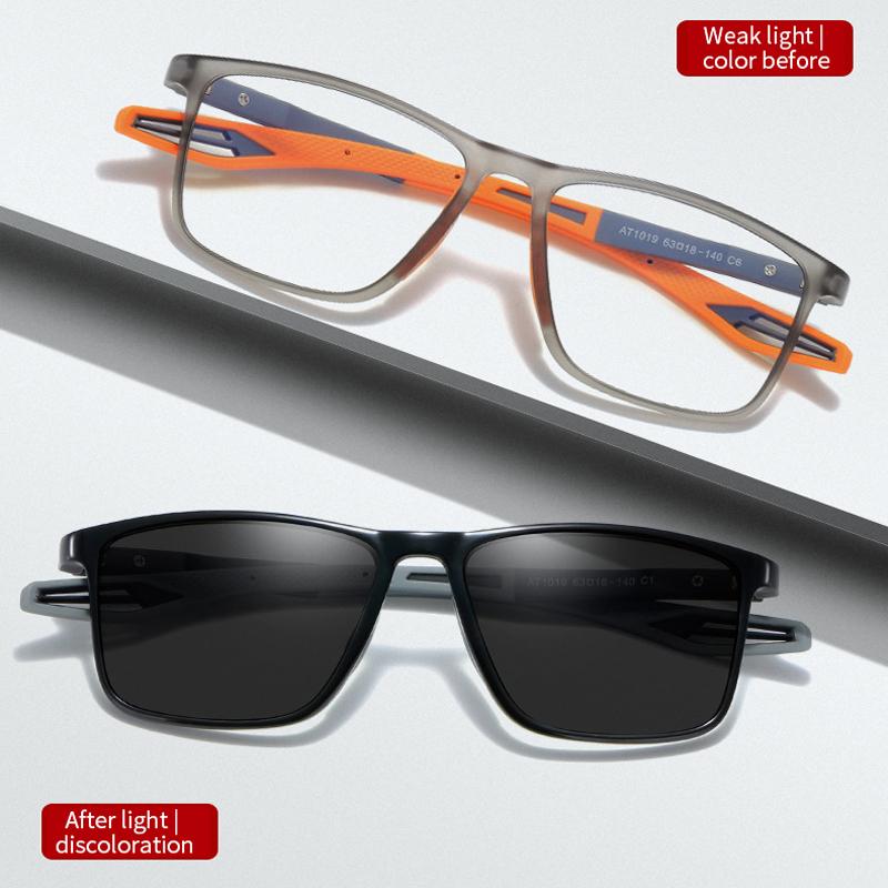 Photochromic Myopia Glasses Blue Light Blocking Sports Nearsighted Eyeglasses Color-Changing Optical Computer Eyewear 0 To 4.0