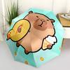 1pc Capybara Automatic Open/Close Umbrella - Compact Travel Umbrella, 8-Rib Heavy-Duty Construction, Ideal Gift, Outdoor Accessory049