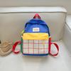 Li Shen Color Block Canvas Kids Backpack