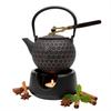 Cast Iron Kettle Bee 1.8L For Tea + Warmer + Fork