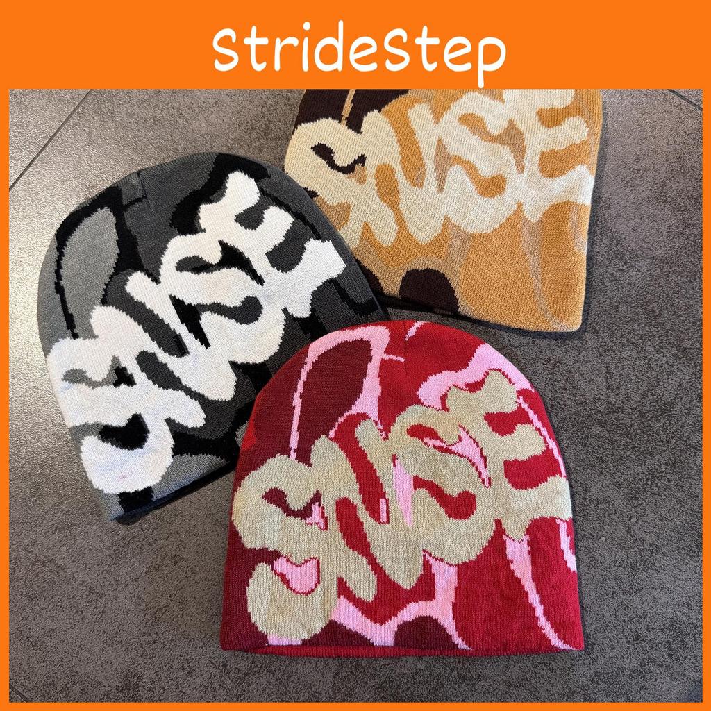 Style Street Letter Pattern Casual Warm Neutral Knitted Hat Fall For