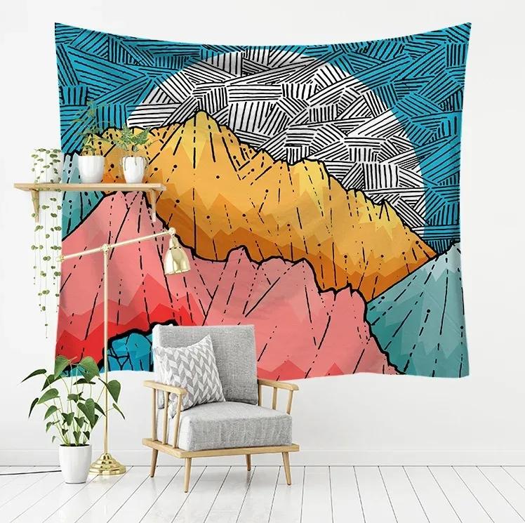 Cartoon Abstract Kitten Pattern Tapestry Home Wall Decoration Tapestry Bedroom Living Room Tapestry