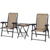 Three-Piece Garden Table and Chair Set - Khaki