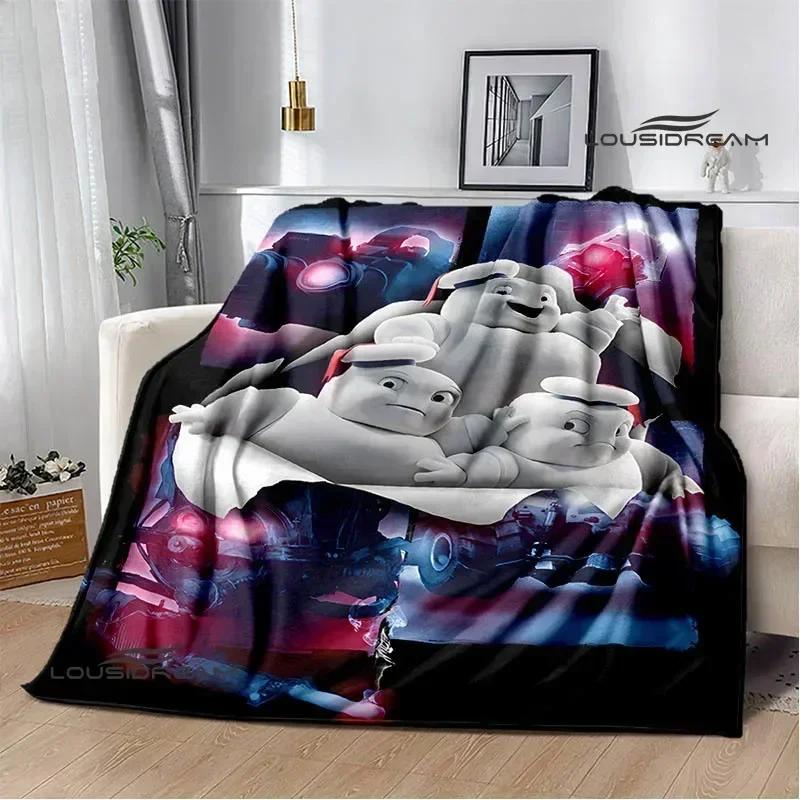 Coperta Stampata Cartoon G-Ghostbusters Calde Coperte in Flanella Morbide e Confortevoli Coperta da Casa Viaggio Fodere per Letto Regalo di Compleanno