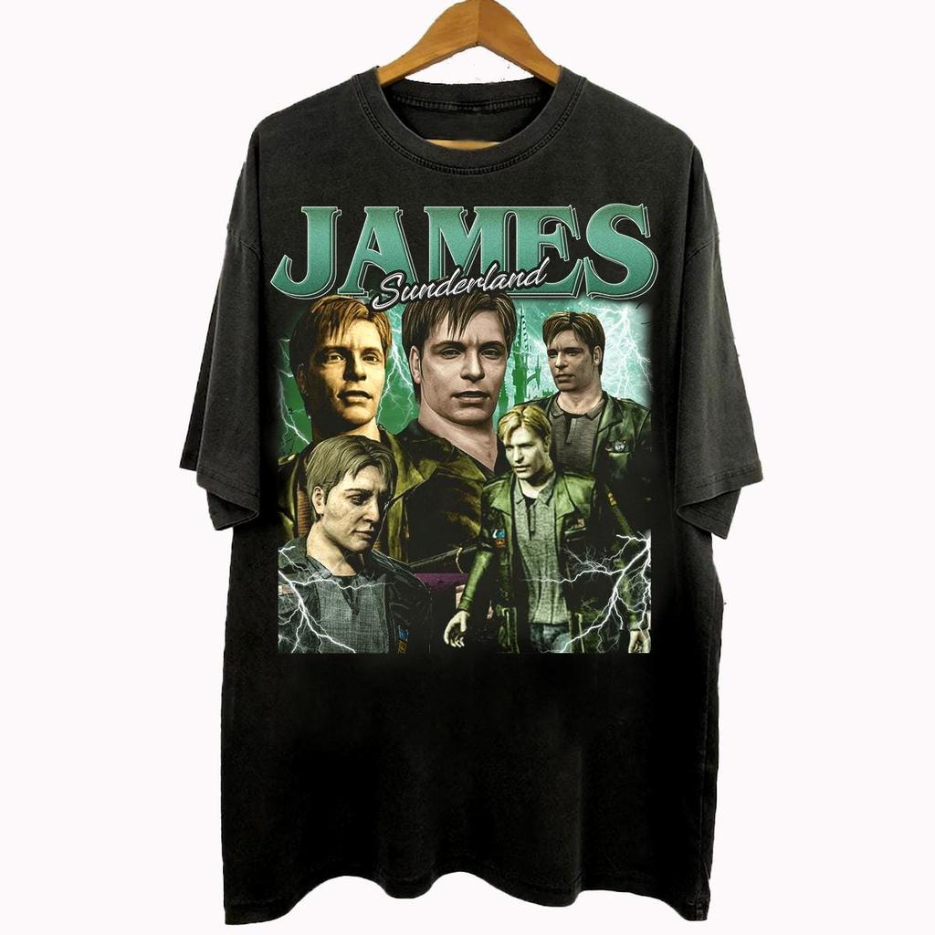 90er Vintage Raubkopie Stil James Sunderland T-Shirt Silent Hill Spiel Thema Herren T-Shirt Sommer Neu Unisex Freizeit T-Shirt