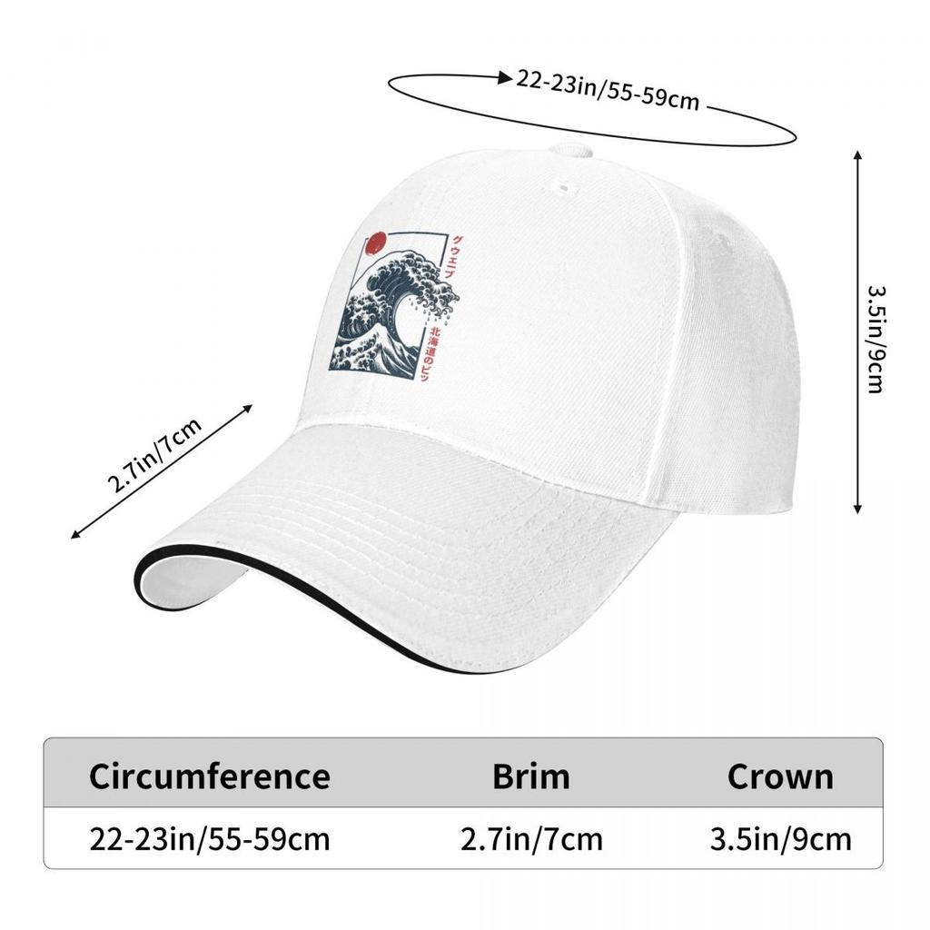 Baseball Caps Japanese Style Hokkaido Wave Retro Casquette Female Male Outdoor Spring Caps