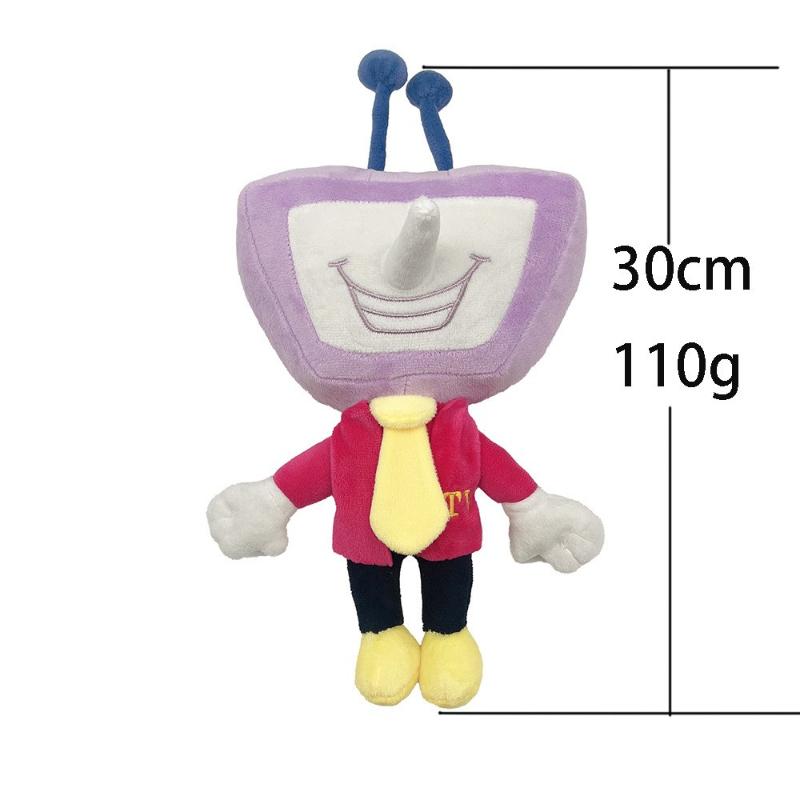 Cute Deltarune Spamton & Tenna Plush Toy Set Soft Stuffed Animal Dolls Game Character Plush Pillows Kids and Fans Birthday and Christmas Gift