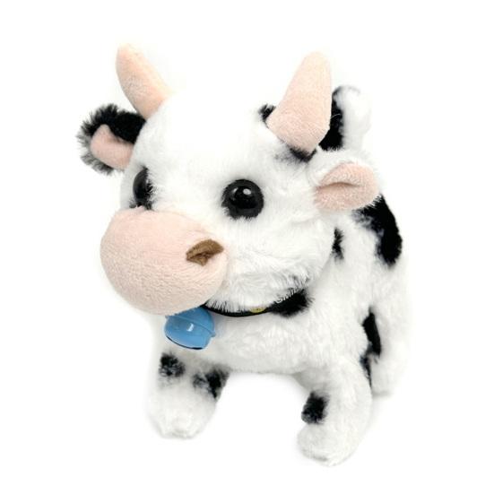 Kids Electric Plush Animal Toy Walking Tail Wagging Interactive Elephant Sheep Cow Panda Plushie Toy Toddlers Educational Simulation Animal Toy