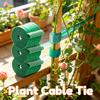 Fascetta autoadesiva in nylon per piante, verde, regolabile, con gancio e anello, supporto per spago da giardino, fascetta riutilizzabile, nastro di fissaggio