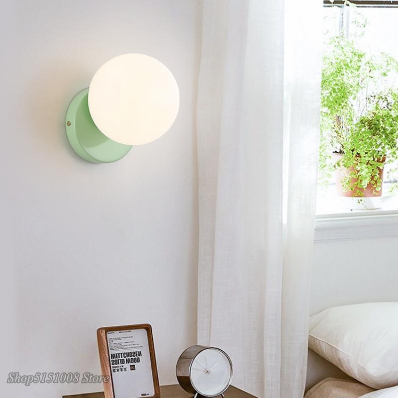 Nordischer Creme-Stil LED-Wandleuchte Modern Minimalistisch Flur Wandleuchte Französisch Kreativ Internet Rot Schlafzimmer Nachttischlampe Dekor