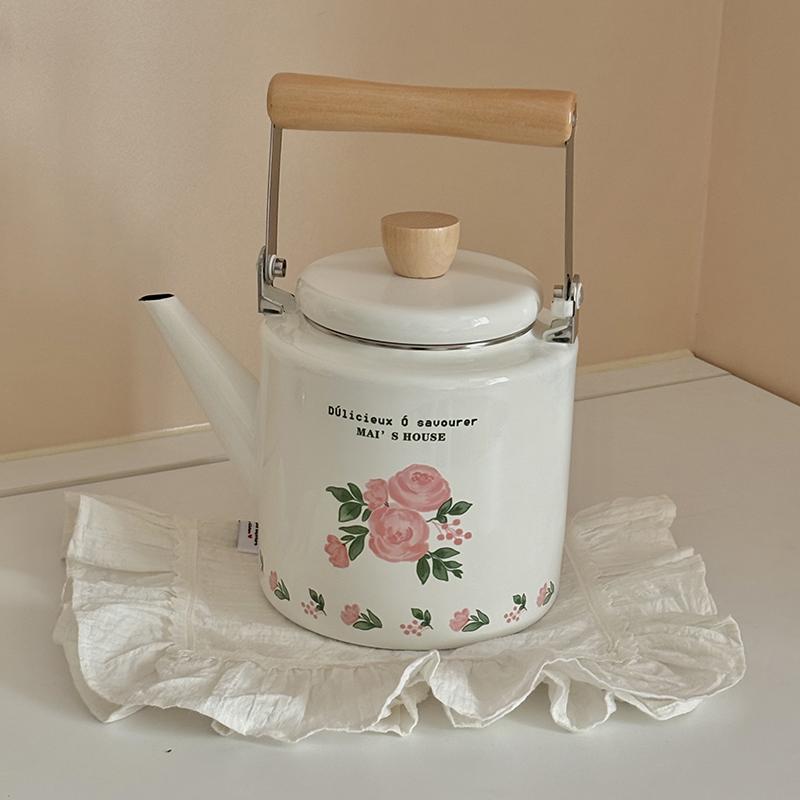 Enameled Retro Fruit Basket Draining Tray Storage Basket Kitchen Accessories Handmade Dishwasher Safe Fruit Serving Bowl