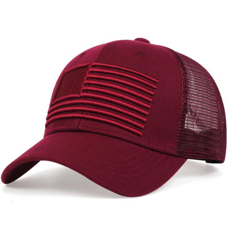 American Flag Embroidered Baseball Cap With Adjustable Fit For Summer Casual Wear