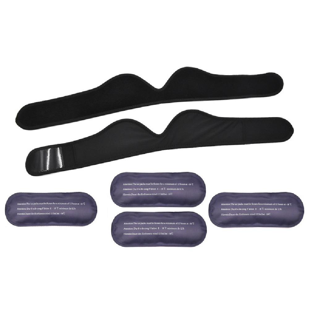 Elastic Hot Cold Gel Wraps Toothache Relief 4 Ice Packs with Adjustable Wrap Tooth Extraction