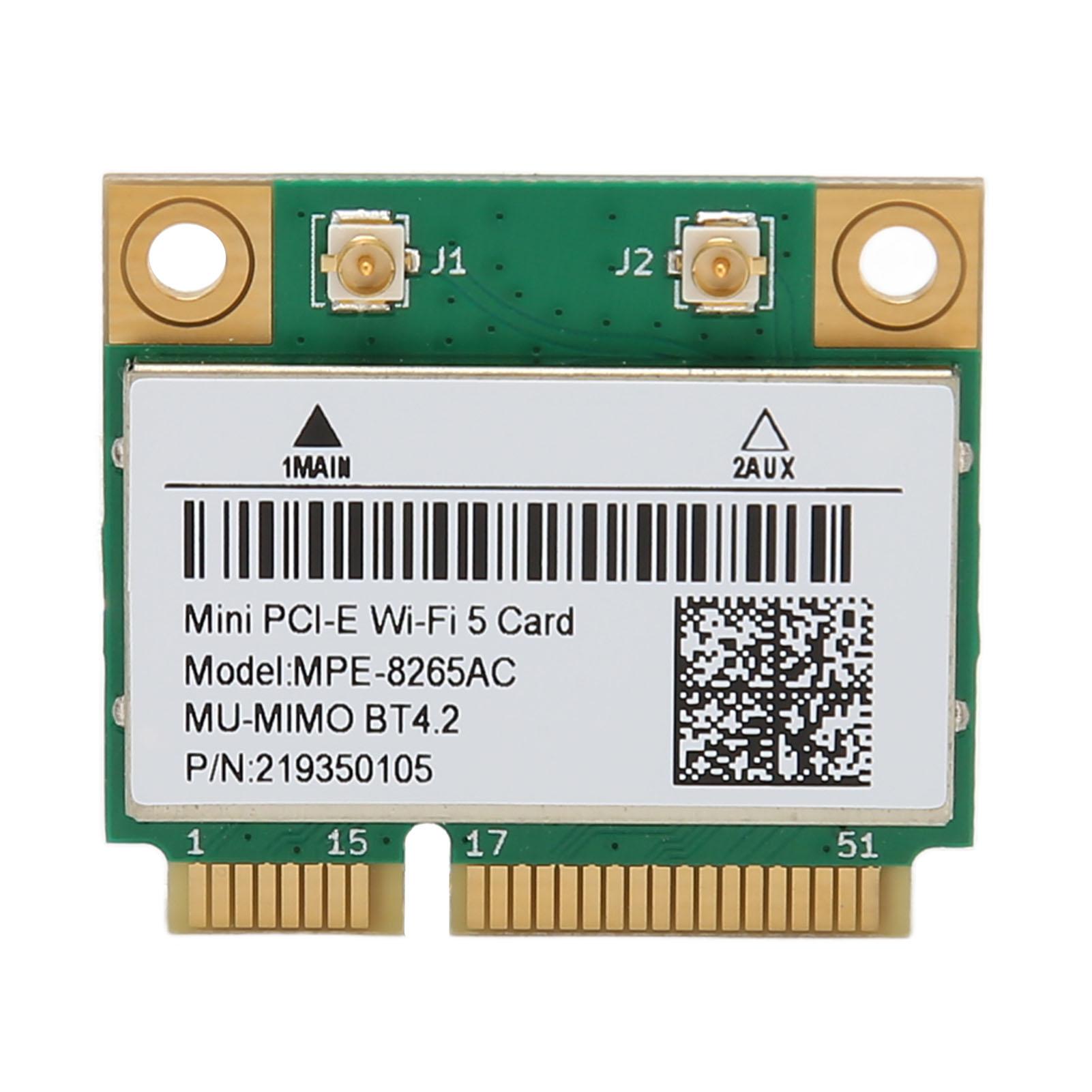 

MINI PCIE 1200M WiFi Adapter 8265AC 2.4GHz 5GHz Dual Band 802.11ac Bluetooth 4.2 Network Card for