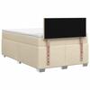 Box Spring Bed with Mattress Cream 120 x 190 cm Fabric