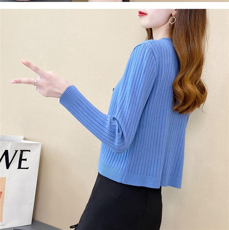 2025 New Style Petite V-Neck Airy Knit Cardigan for Early Autumn