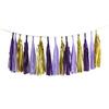 15-Piece Paper Tassel and PET Ribbon Set for Birthday Party Decorations