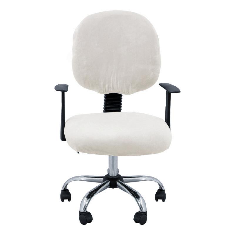 Weiche Warme Weiche Samt Büro Split Stuhlhussen Einfarbig Computerstühle Hülle Universeller Stuhlschutz(Sitz + Rückenlehne )