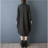 DIMANAF 2026 Spring Plus Size Hoodies Shirt Dress Women Long Sleeve Vintage Lady Loose Tops Pullover Black