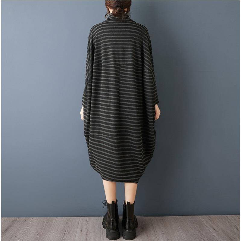 DIMANAF 2026 Spring Plus Size Hoodies Shirt Dress Women Long Sleeve Vintage Lady Loose Tops Pullover Black