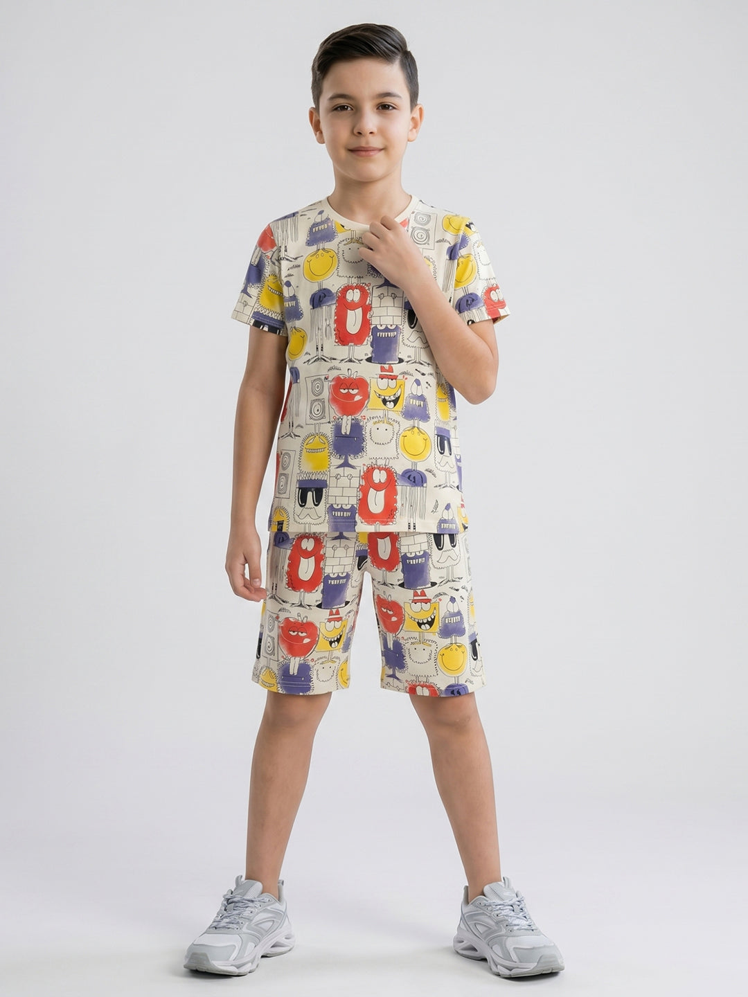 Monte Carlo Boys Regular Fit Printed Coordinate Set 5-6 Years