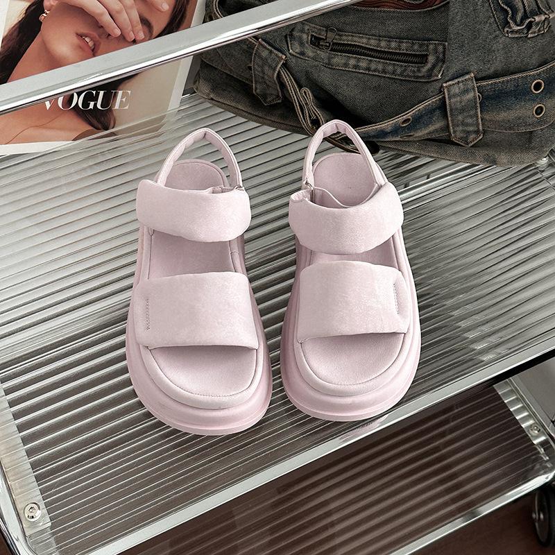 

2025 summer new platform sports sandals women s outer wear casual women s shoes Velcro versatile beach shoes trendy shoes 35