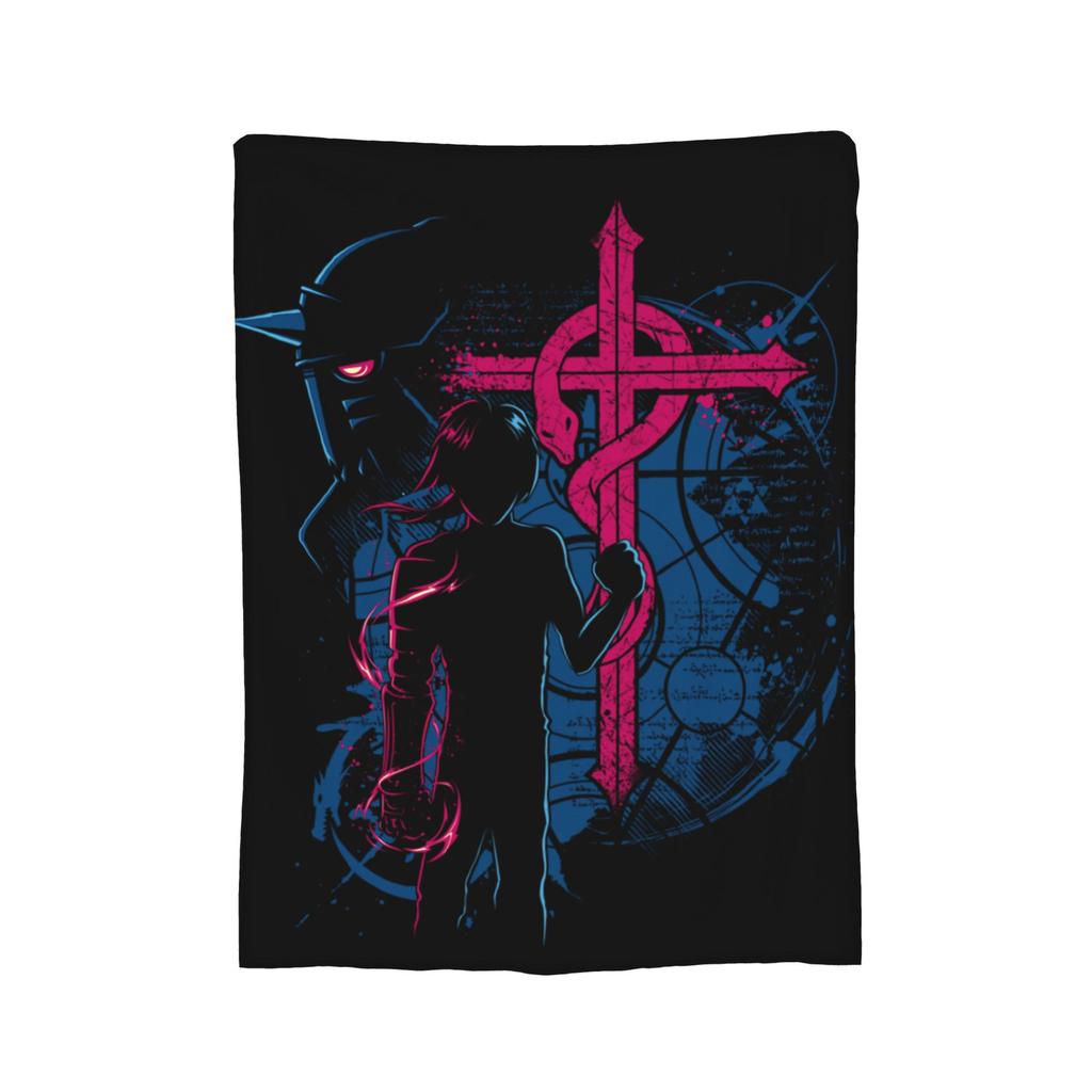 Fullmetal Alchemist Blanket Cover Flannel Anime Manga Warm Throw Blankets for Bedding Couch Bed Rug