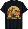 Everything Is Fine Dog Drinking Coffee Burning Meme T-Shirt Unisex T-Shirt