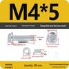 Galvanized Hex Bolt & Nut Set with Washer, Anti-slip, 4.8 Grade, Cross Flange Head, M4-M8 Sizes.