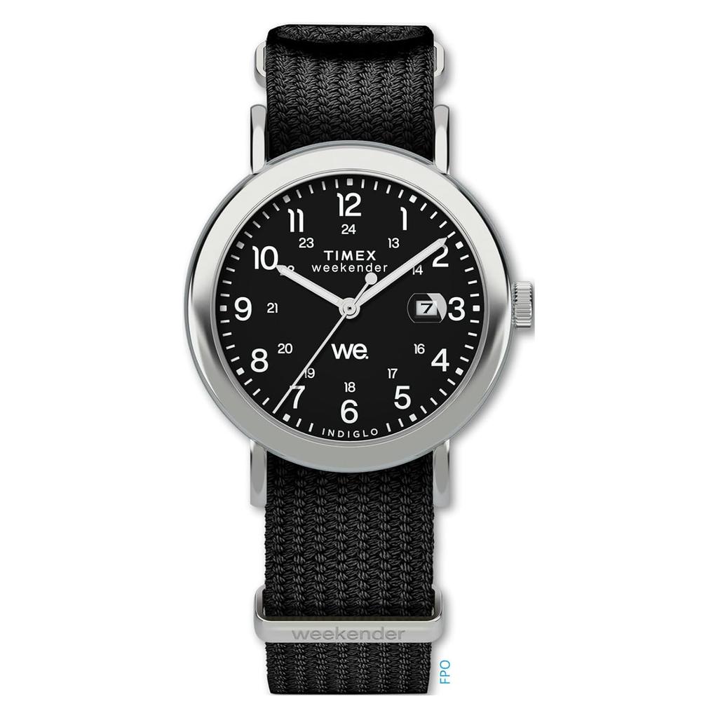 TIMEX Unisex Wristwatch Weekender TW2W86100 Quartz 5 ATM Water Resistant Acrylic Black Dial Brass
