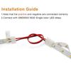 LightingWill 10pcs Pack Strip to Strip with Wire Solderless Snap Down 2Conductor LED Strip Connector for 10mm Wide 5050 5630 Single Color Flex LED