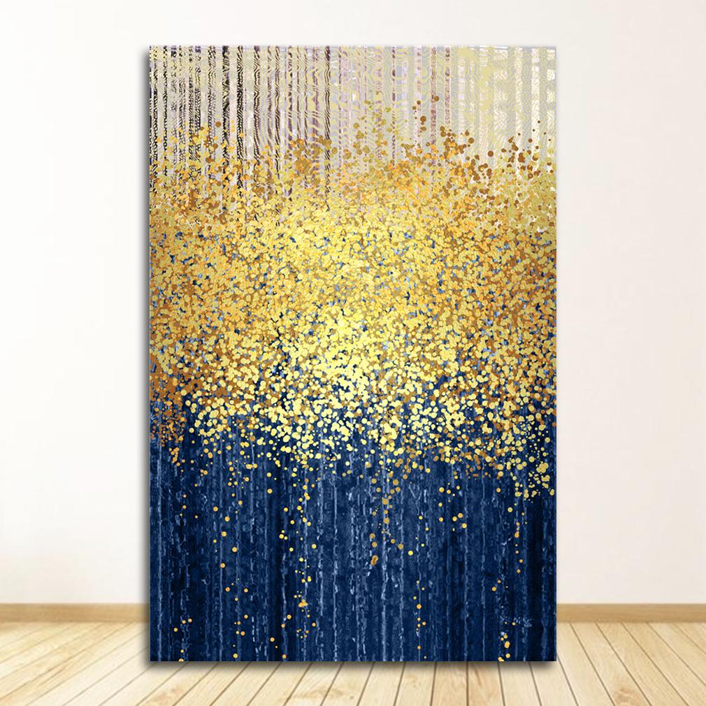 Abstraktní zlaté tečky Plakáty a obrazy Luxusní nástěnné obrazy na plátně do obývacího pokoje Moderní domácí dekor bez rámu