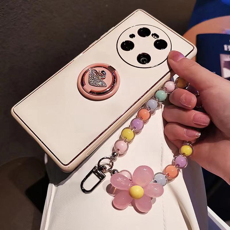 1 Stück Bunte Blume Perlen Handy Charm Strap Kette Lanyard Frauen Mädchen