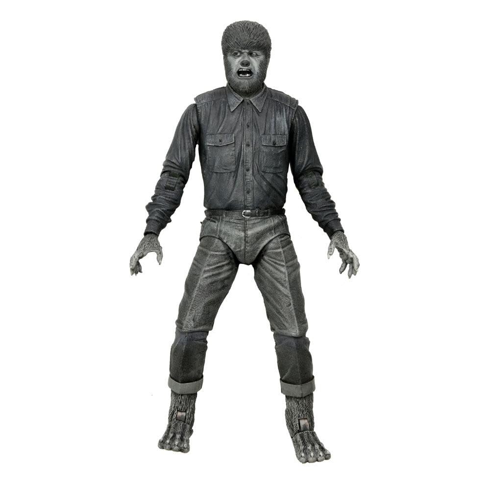 NECA Universal Monsters Ultimate Wolfman Figure - B&W 7-inch