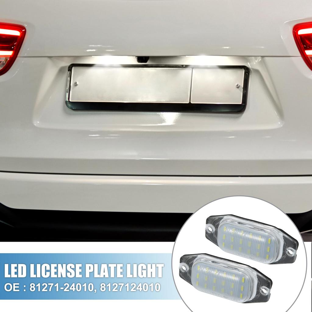 A ABSOPRO Car 6500K White LED License Plate Light Assembly 3528s md 8127124010 Fits