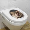 Cute and Realistic Hamster Bathroom Toilet Decoration and Beautification Stickers