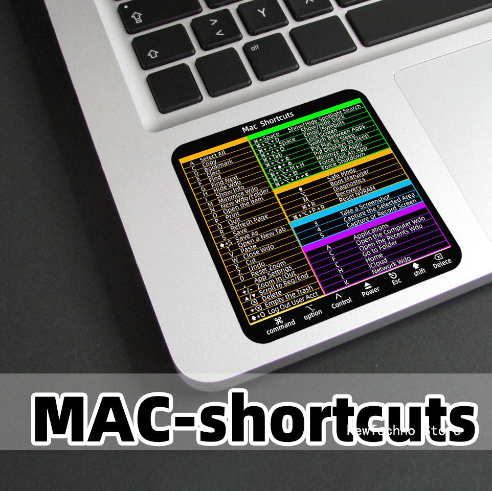 Nálepky s klávesovými zkratkami pro Word Excel Windows/MAC/OS Grafika písmen Ochranná nálepka na notebook