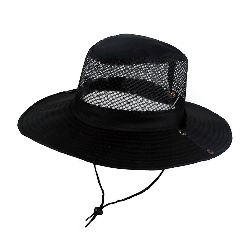 

Men and Women Outdoor Use Beach Seaside Sun Shade Breathable Bucket Hat Male Summer Fishing Trekking Collapsible Mesh Fisherman Cap L9 56-60cm