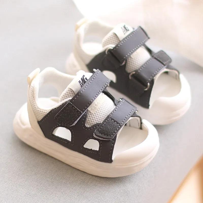 Baby Sports Shoes Toddler Sandals Flat Heel Boys Walking Shoes Kids Girl Garden Sandals Birthday Party Beach Shoes 16 серый