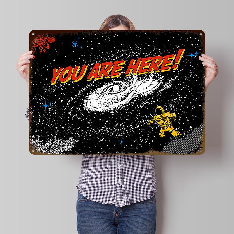 You Are Here s Comics Tinplate Poster Customized Wall Art Retro Vintage Metal Signs for Fans Home Decor Accessories House
